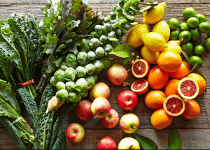 a group of fruits and vegetables on a wood surface Healthy Weight Loss Diets Rutherglen