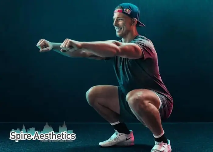 Image of man build leg muscle Rutherglen through exercise
