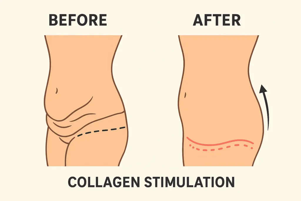 Before and after results for sagging skin after weight loss injections Rutherglen