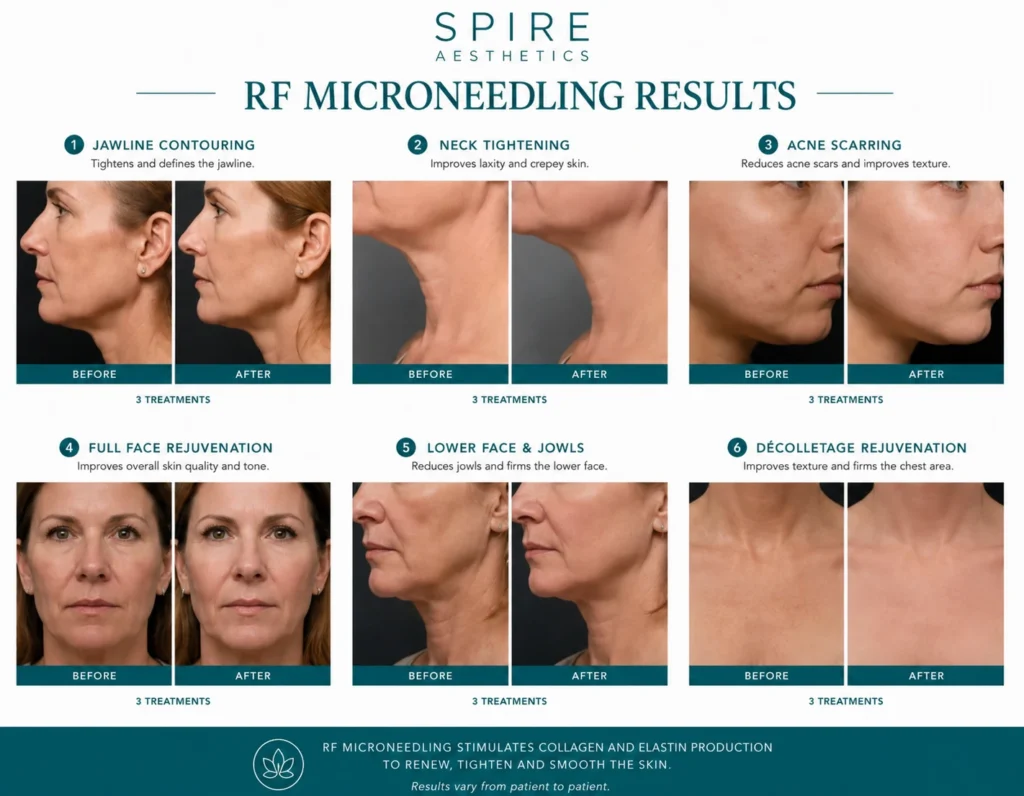 RF Microneedling Skin tightening Rutherglen results