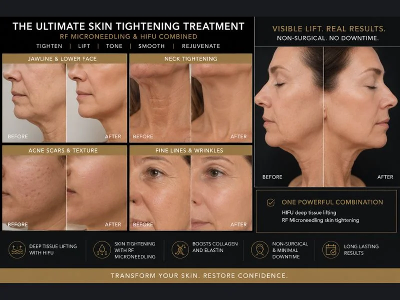 Results of combined treatment for the ultimate skin tightening treatment Rutherglen
